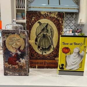 Vintage Halloween Decorative Books